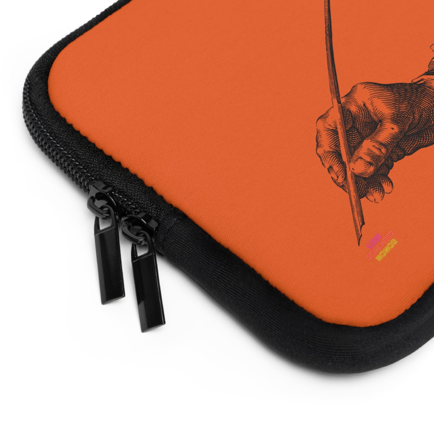 Laptop Sleeve: Writing Orange