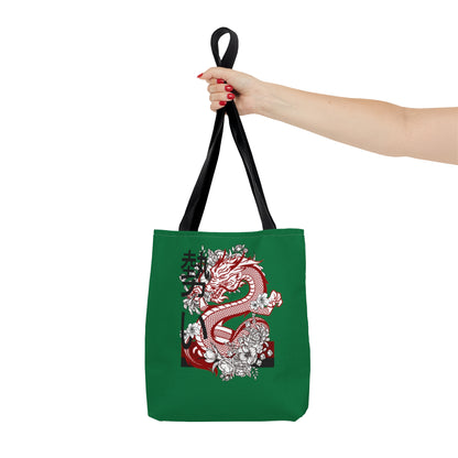 Tote Bag: Dragons Dark Green