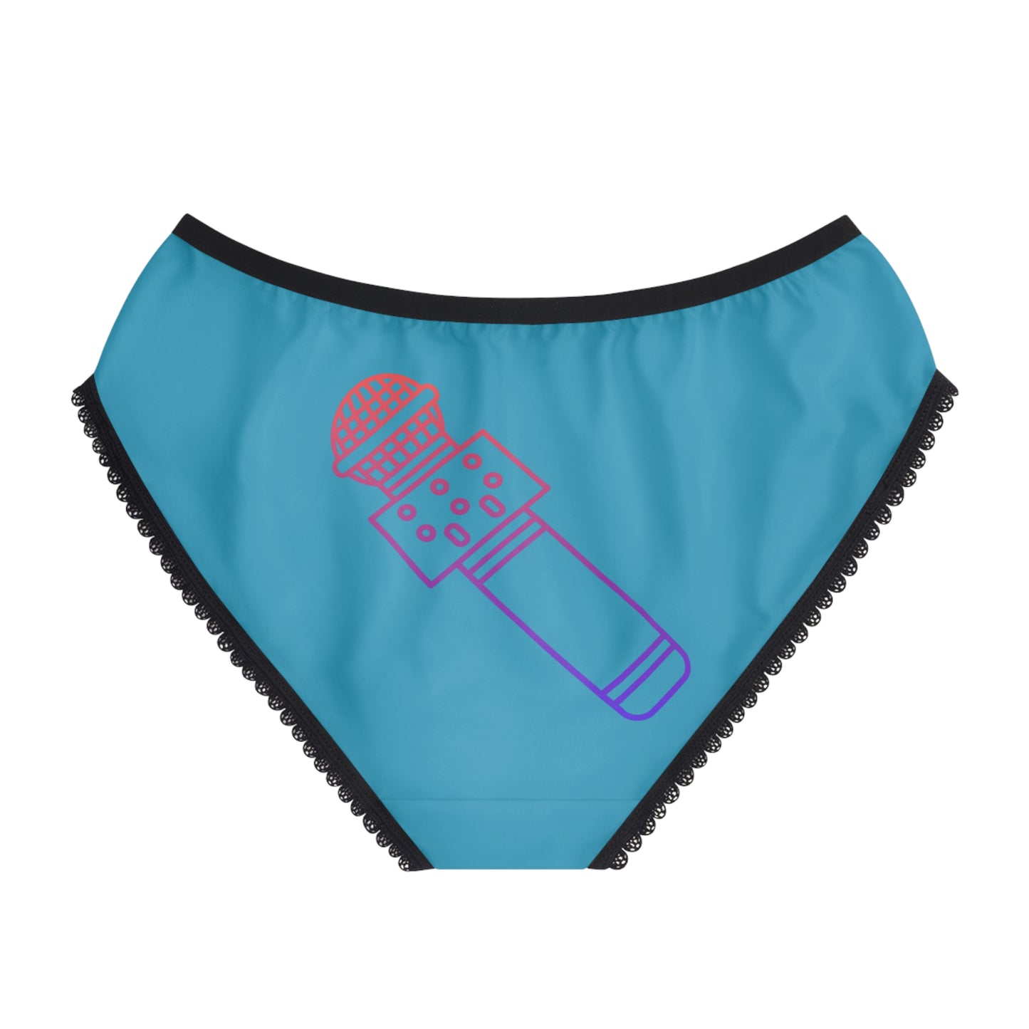 Women's Briefs: Music Turquoise