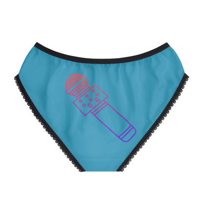 Women's Briefs: Music Turquoise