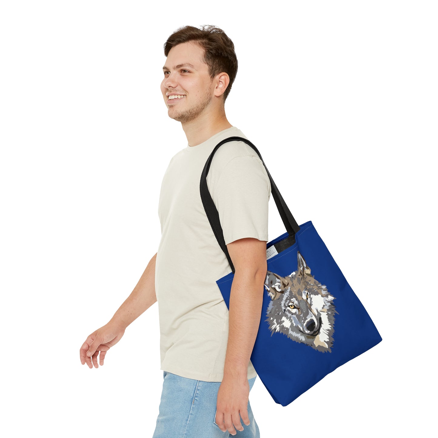 Tote Bag: Wolves Dark Blue