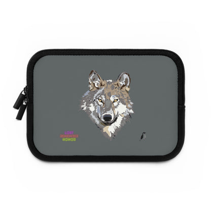 Laptop Sleeve: Wolves Dark Grey