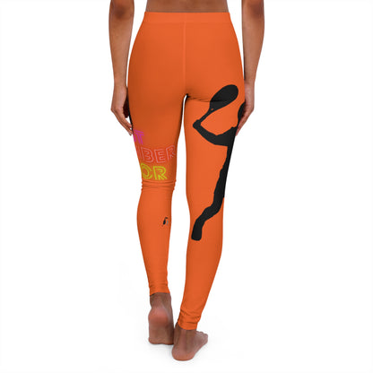 Women's Spandex Leggings: Tennis Orange