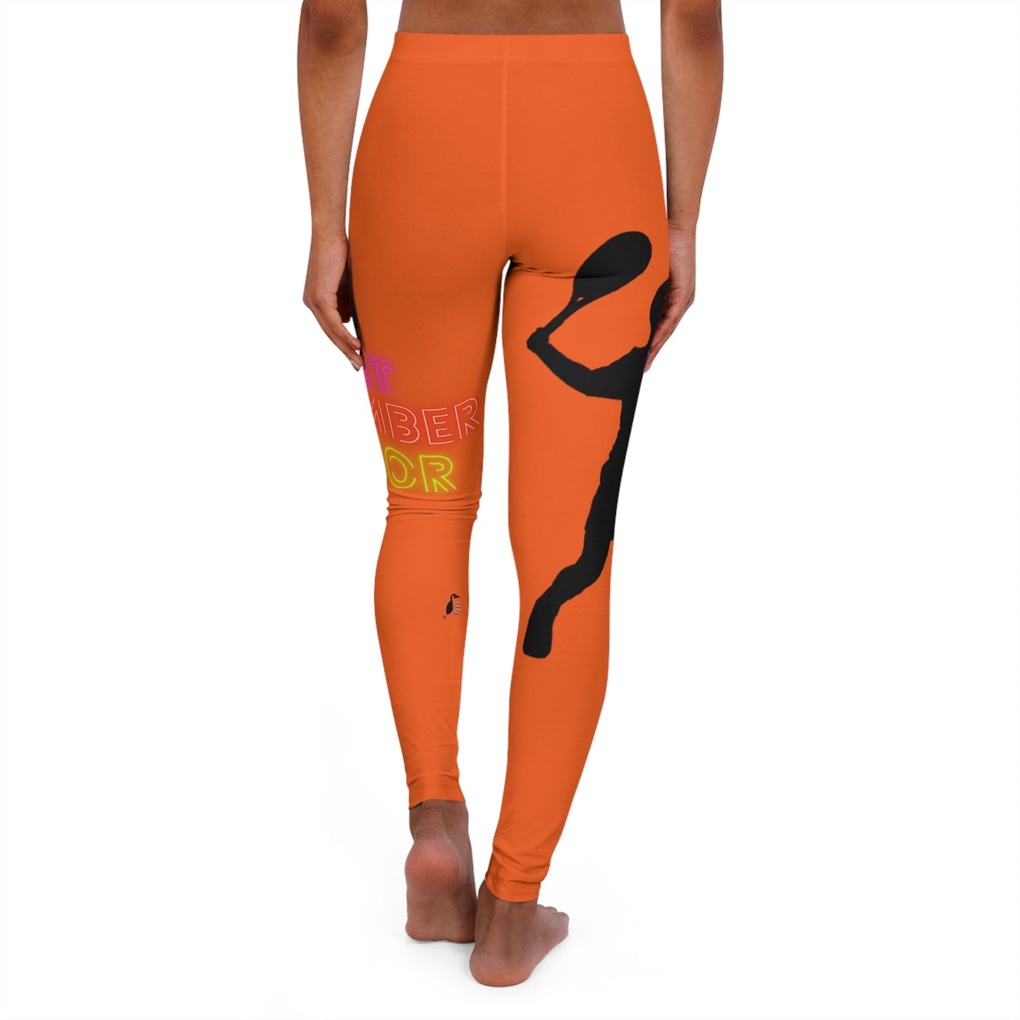 Women's Spandex Leggings: Tennis Orange