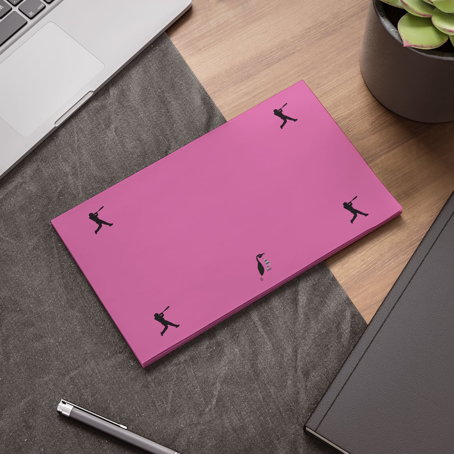 Post-it® Note Pads: Baseball Lite Pink