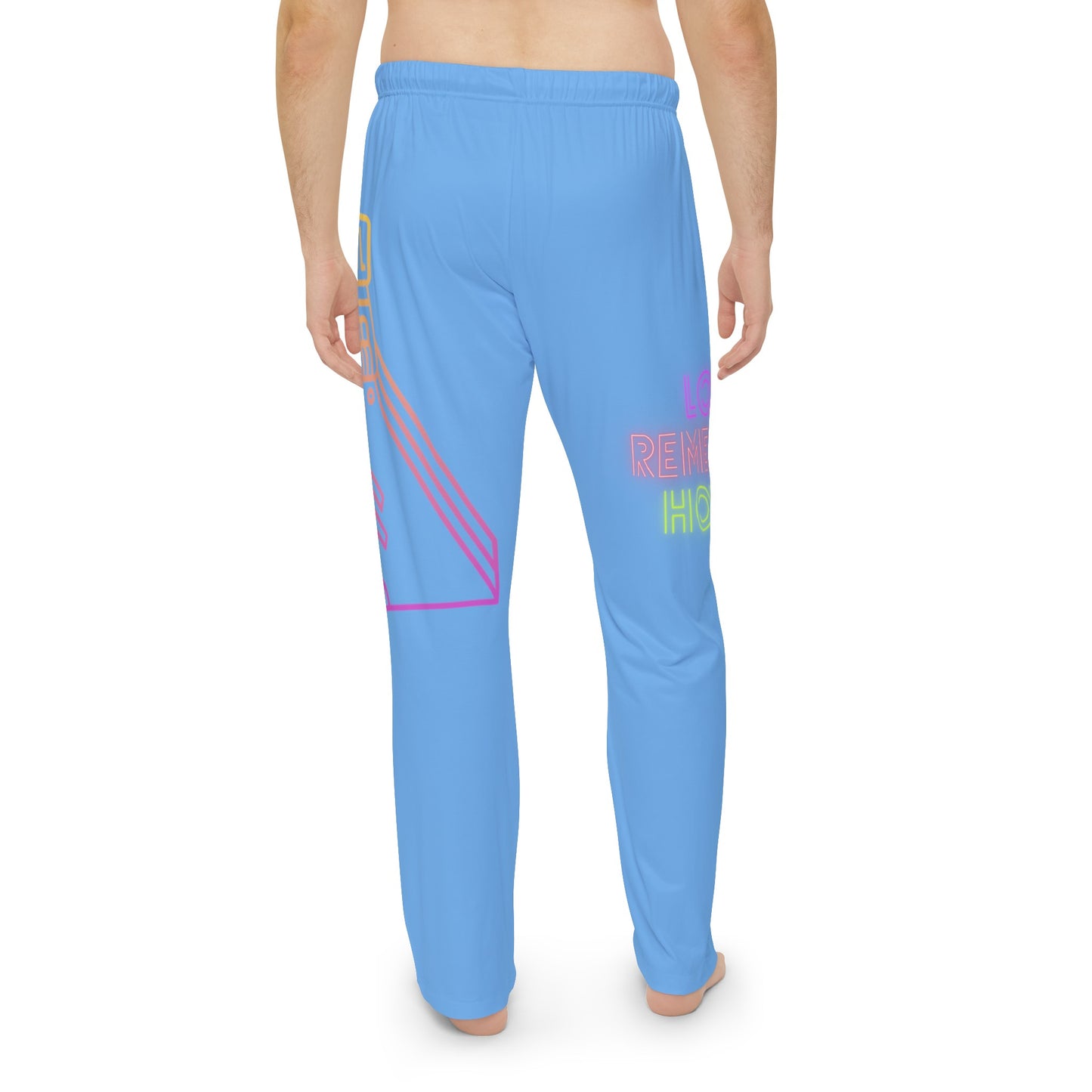 Men's Pajama Pants: Bowling Lite Blue