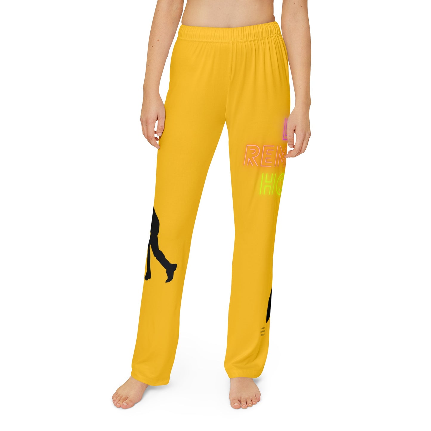 Kids Pajama Pants: Hockey Yellow