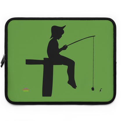 Laptop Sleeve: Fishing Green