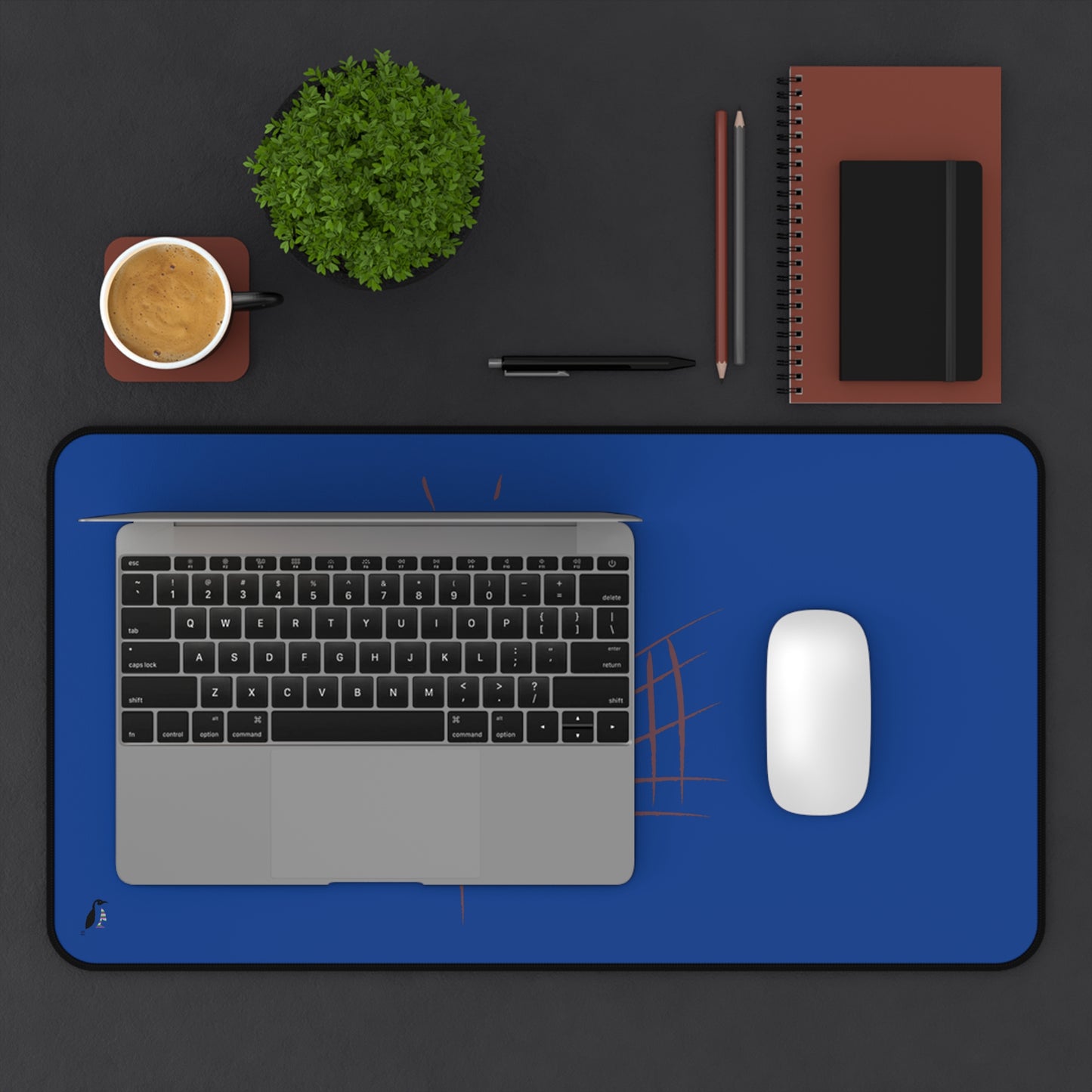 Desk Mat: Volleyball Dark Blue