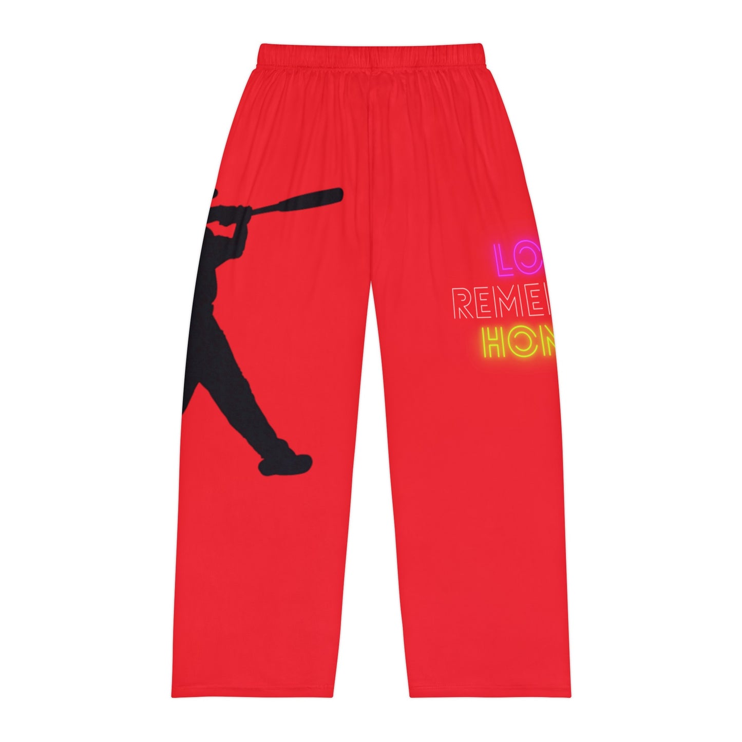 Men's Pajama Pants: Baseball Red