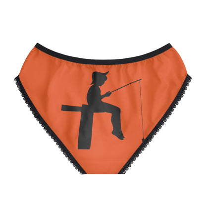 Women's Briefs: Fishing Orange