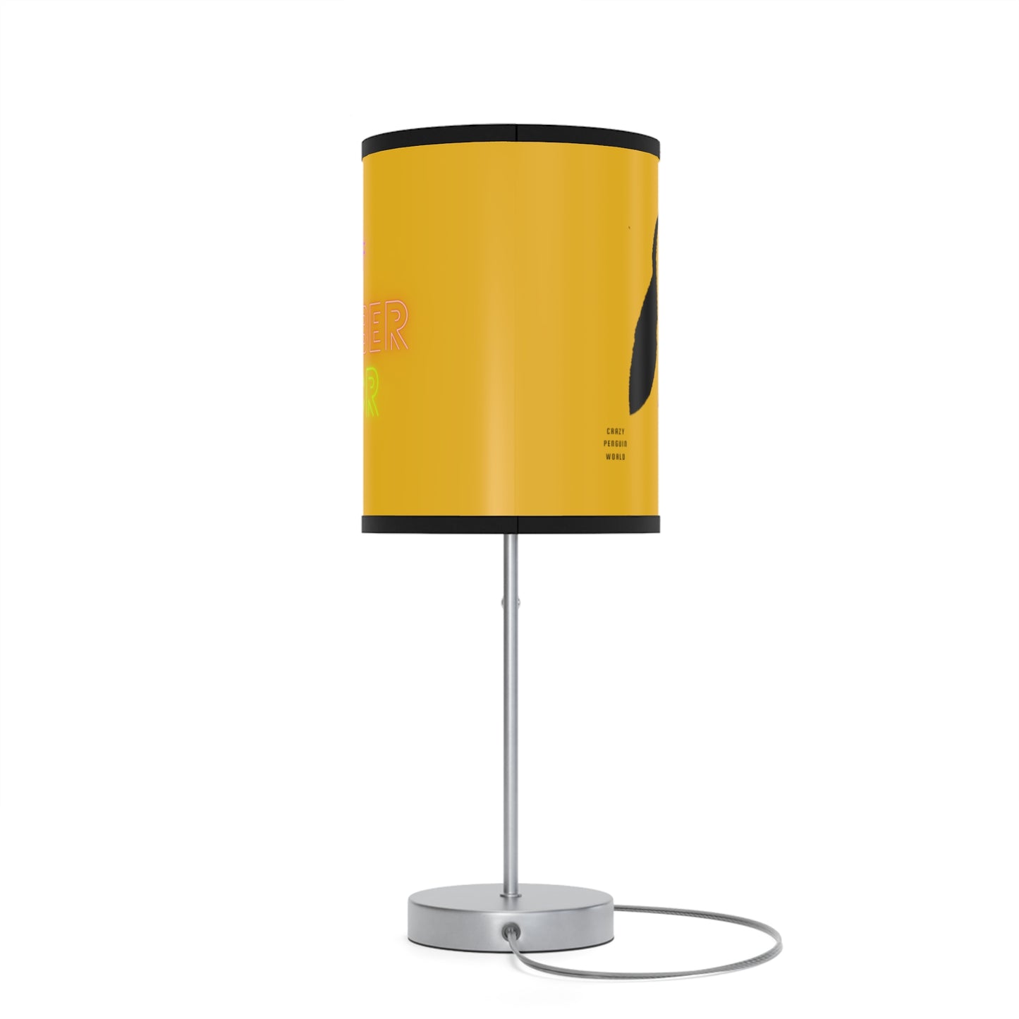 Lamp on a Stand, US|CA plug: Crazy Penguin World Logo Yellow