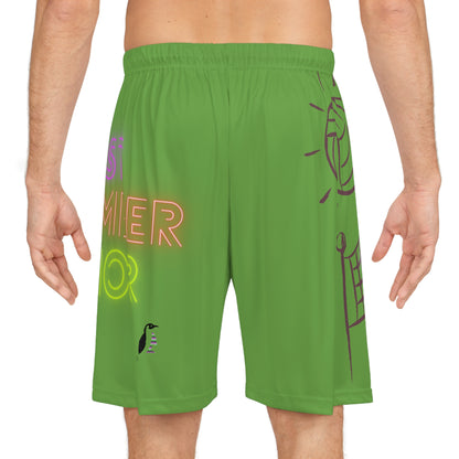 Basketball Shorts: Volleyball Green