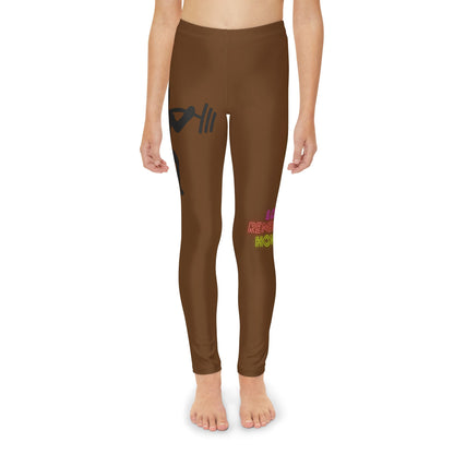 Youth Full-Length Leggings: Weightlifting Brown