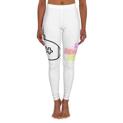 Women's Spandex Leggings: Football White