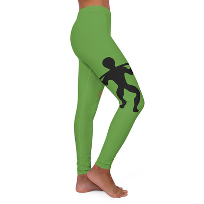 Women's Spandex Leggings: Weightlifting Green