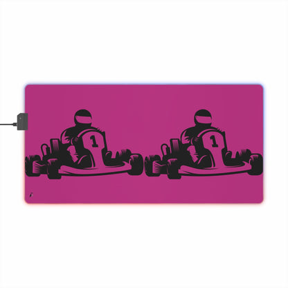 LED Gaming Mouse Pad: Racing Pink