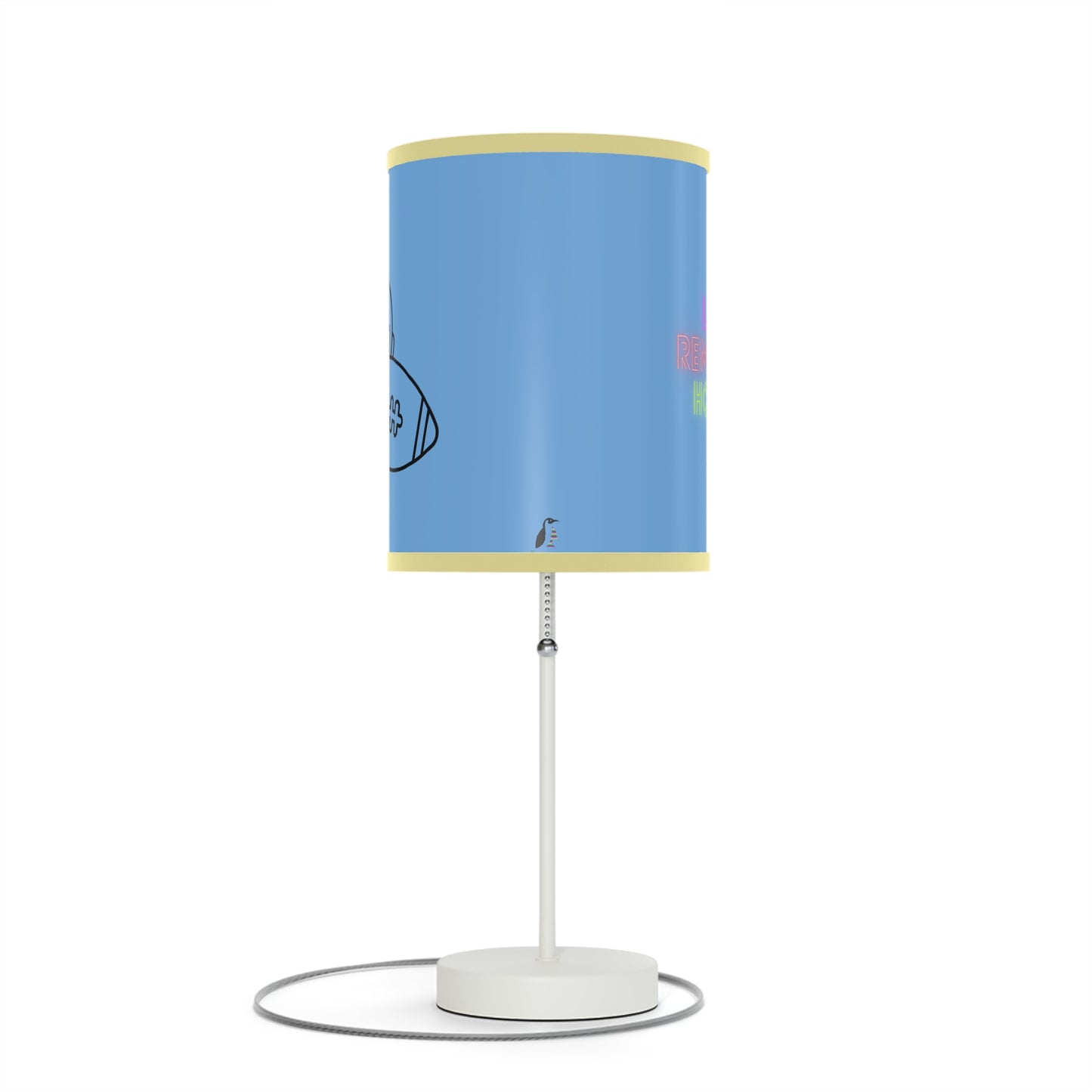 Lamp on a Stand, US|CA plug: Football Lite Blue