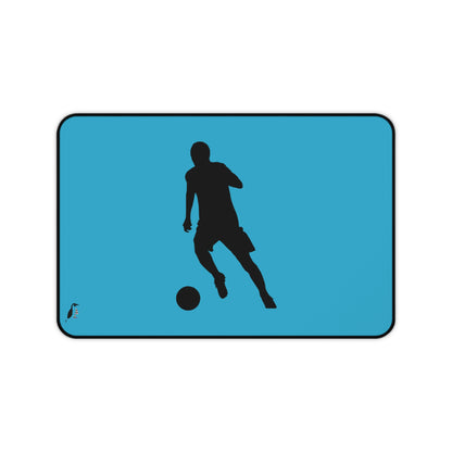 Desk Mat: Soccer Turquoise