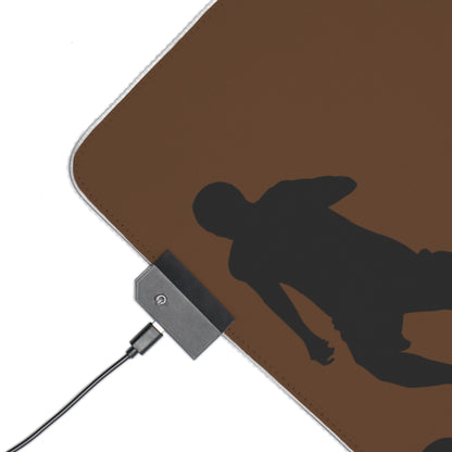 LED Gaming Mouse Pad: Soccer Brown