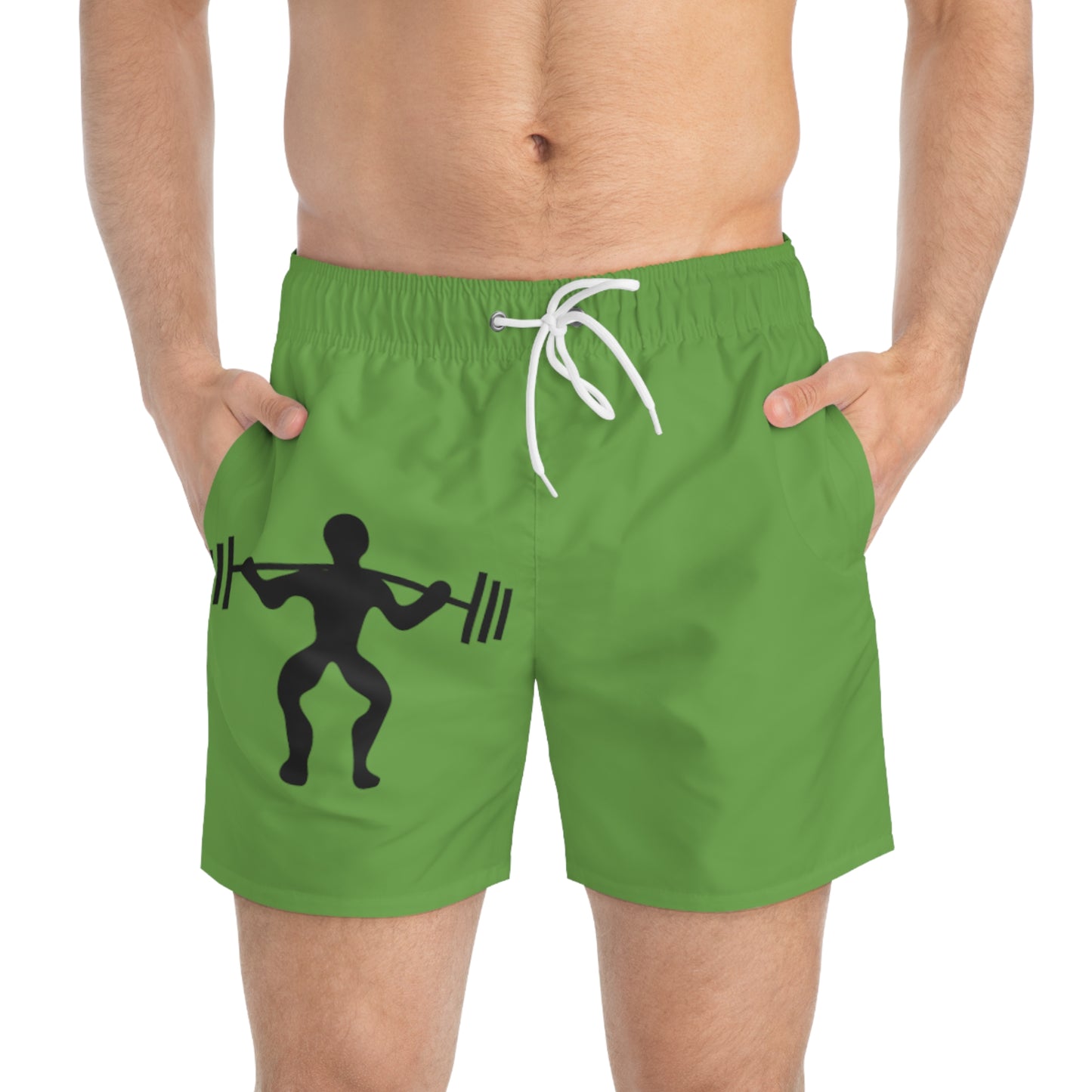 Swim Trunks: Weightlifting Green