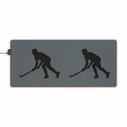 LED Gaming Mouse Pad: Hockey Dark Grey