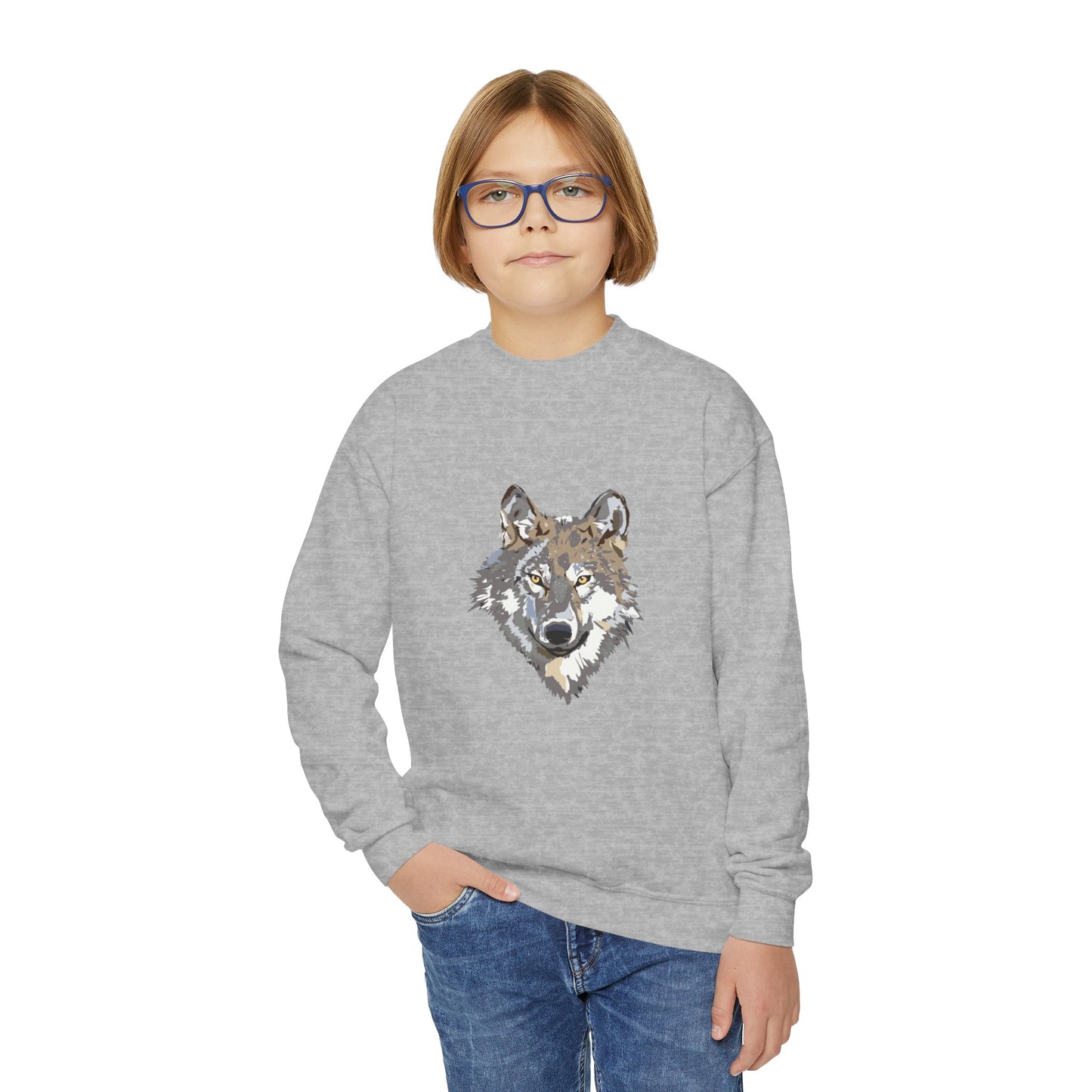 Youth Crewneck Sweatshirt: Wolves