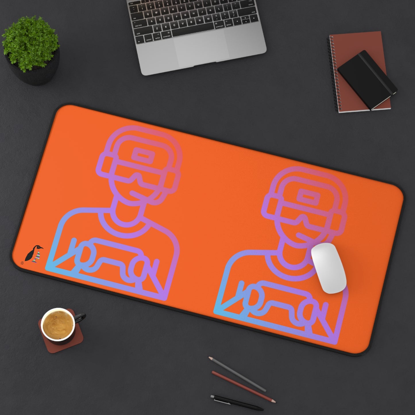 Desk Mat: Gaming Orange