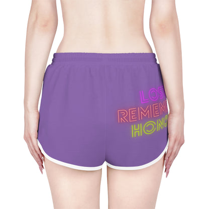 Women's Relaxed Shorts: Baseball Lite Purple