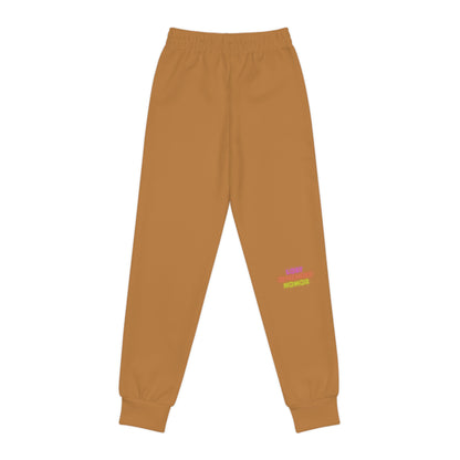 Youth Joggers: Crazy Penguin World Logo Lite Brown