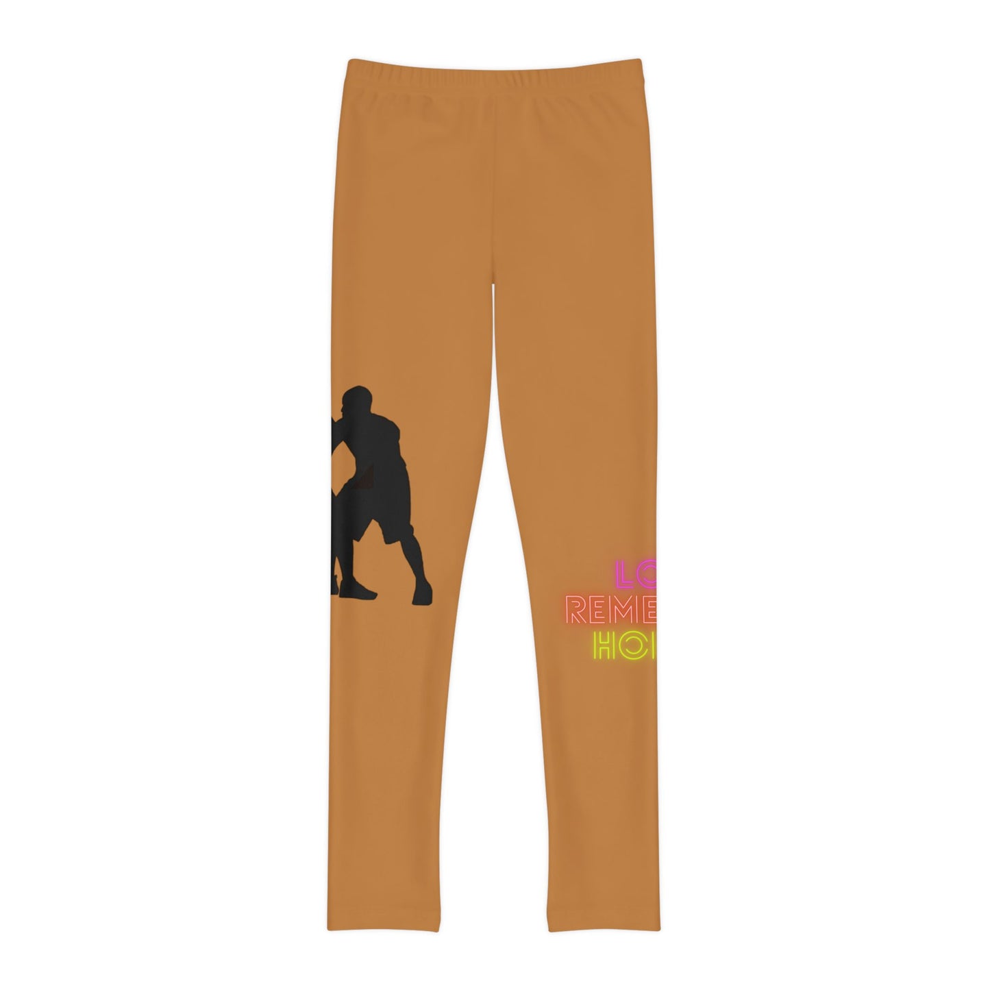 Youth Full-Length Leggings: Basketball Lite Brown