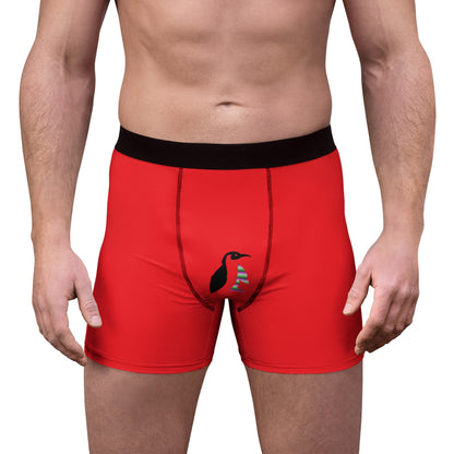 Men's Boxer Briefs: Racing Red