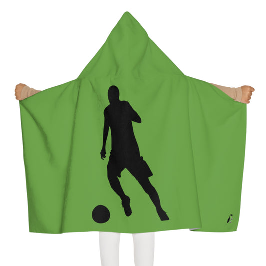 Youth Hooded Towel: Soccer Green