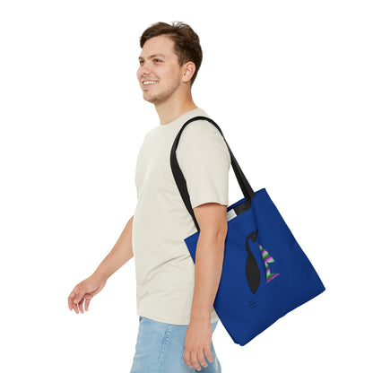 Tote Bag: Crazy Penguin World Logo Dark Blue