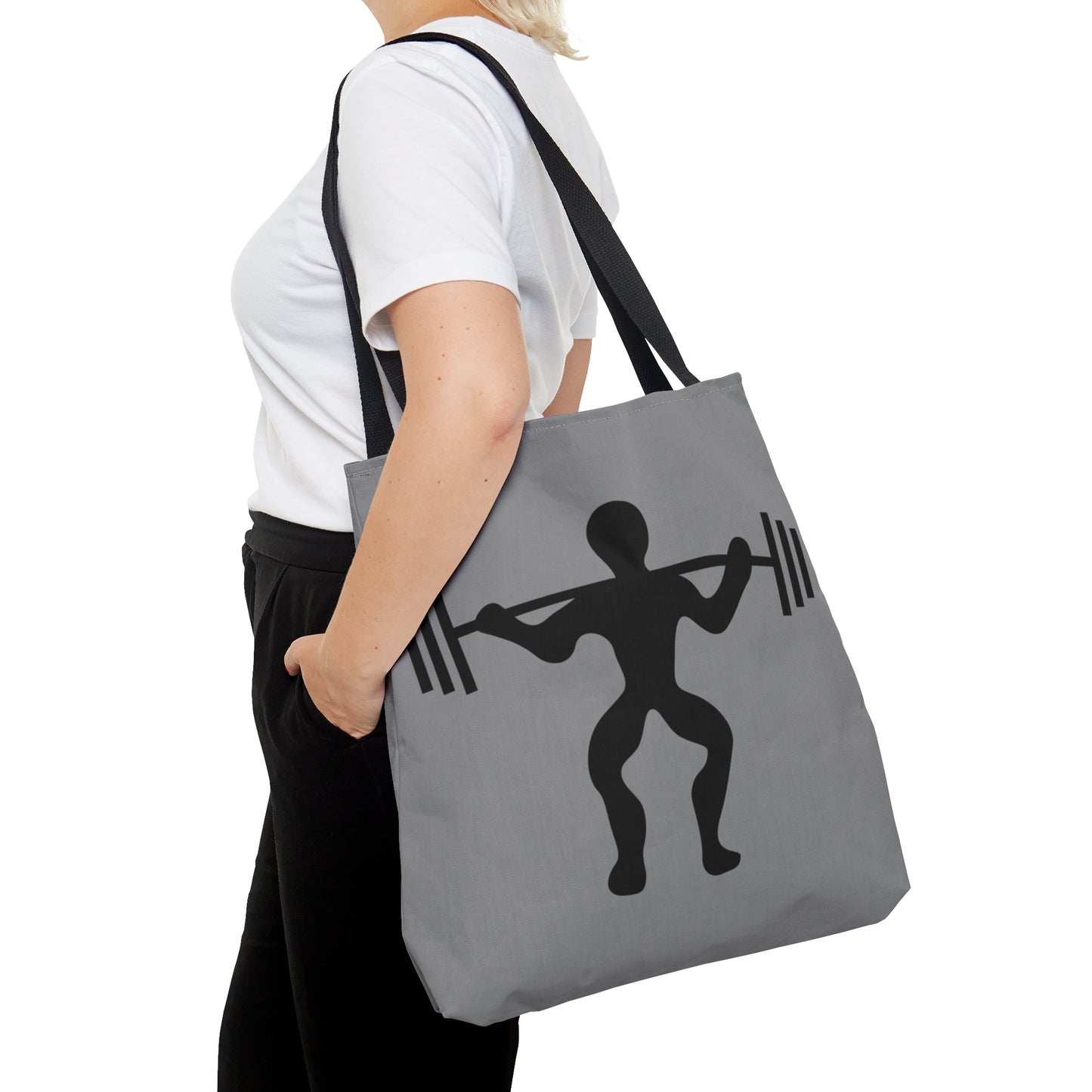 Tote Bag: Weightlifting Grey