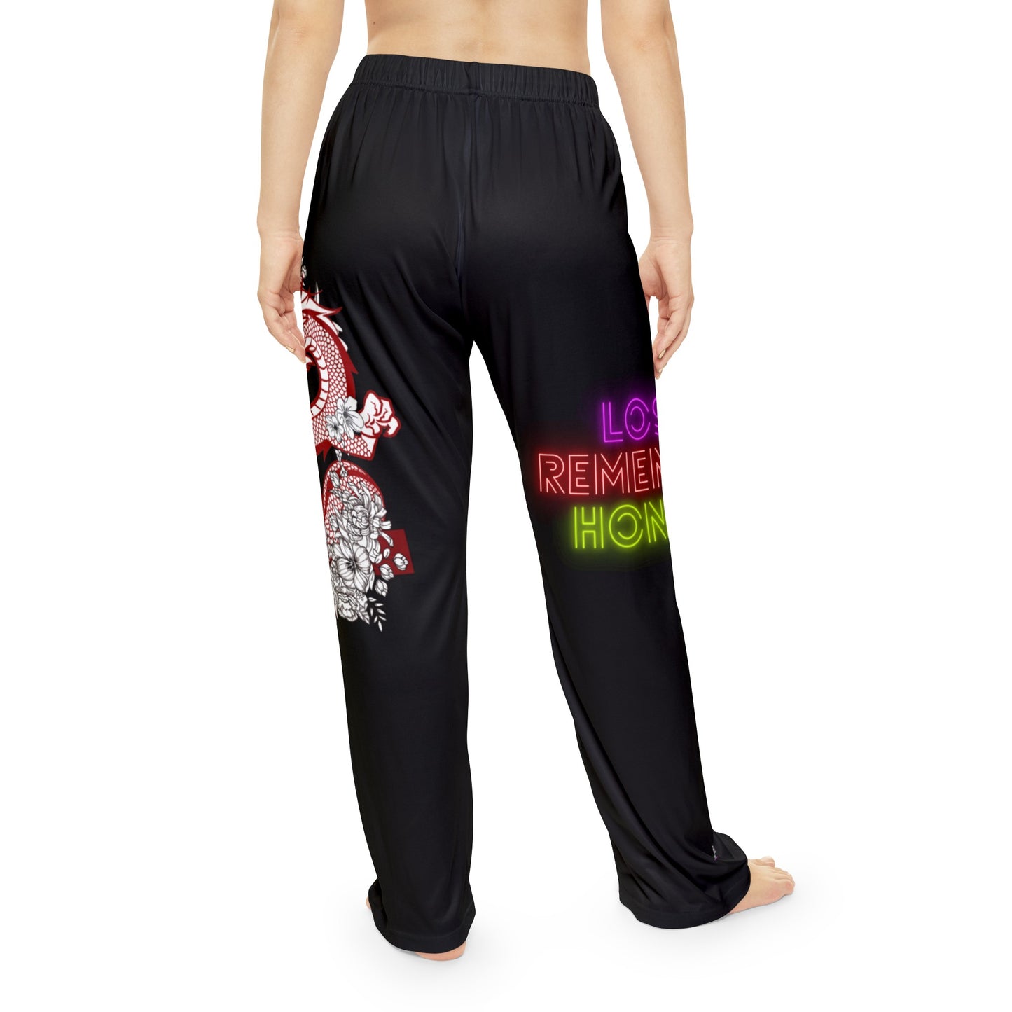 Women's Pajama Pants: Dragons Black