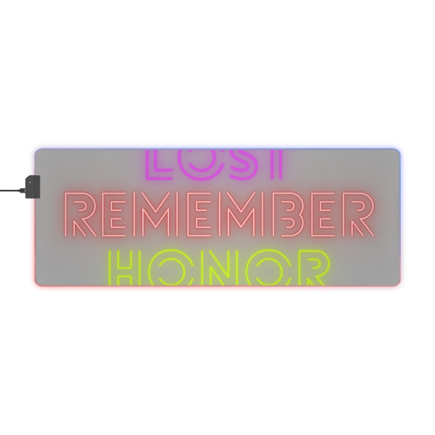 LED Gaming Mouse Pad: Lost Remember Honor Lite Grey