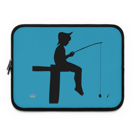 Laptop Sleeve: Fishing Turquoise
