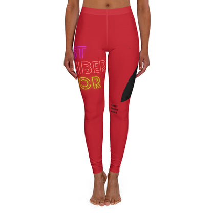 Women's Spandex Leggings: Lost Remember Honor Dark Red