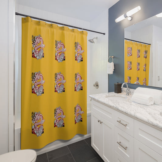 Shower Curtains: #2 Dragons Yellow