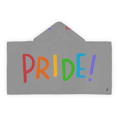 Youth Hooded Towel: LGBTQ Pride Grey