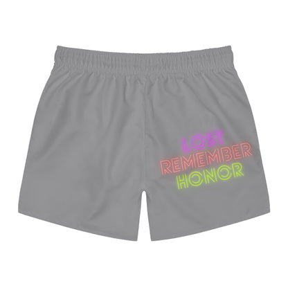 Swim Trunks: Crazy Penguin World Logo Grey