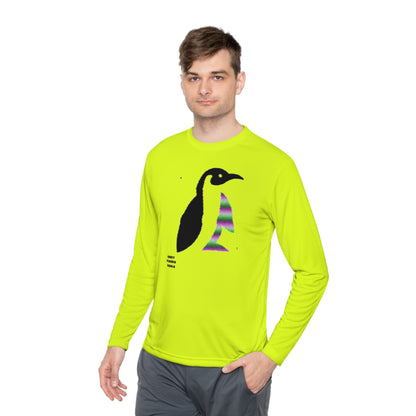 Lightweight Long Sleeve Tee: Crazy Penguin World Logo #1