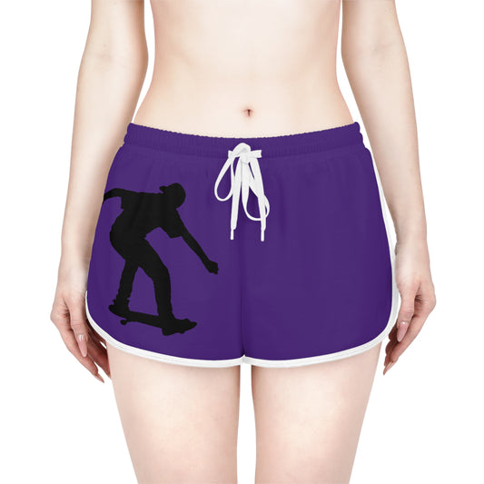 Women's Relaxed Shorts: Skateboarding Purple