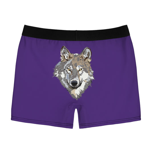 Men's Boxer Briefs: Wolves Purple
