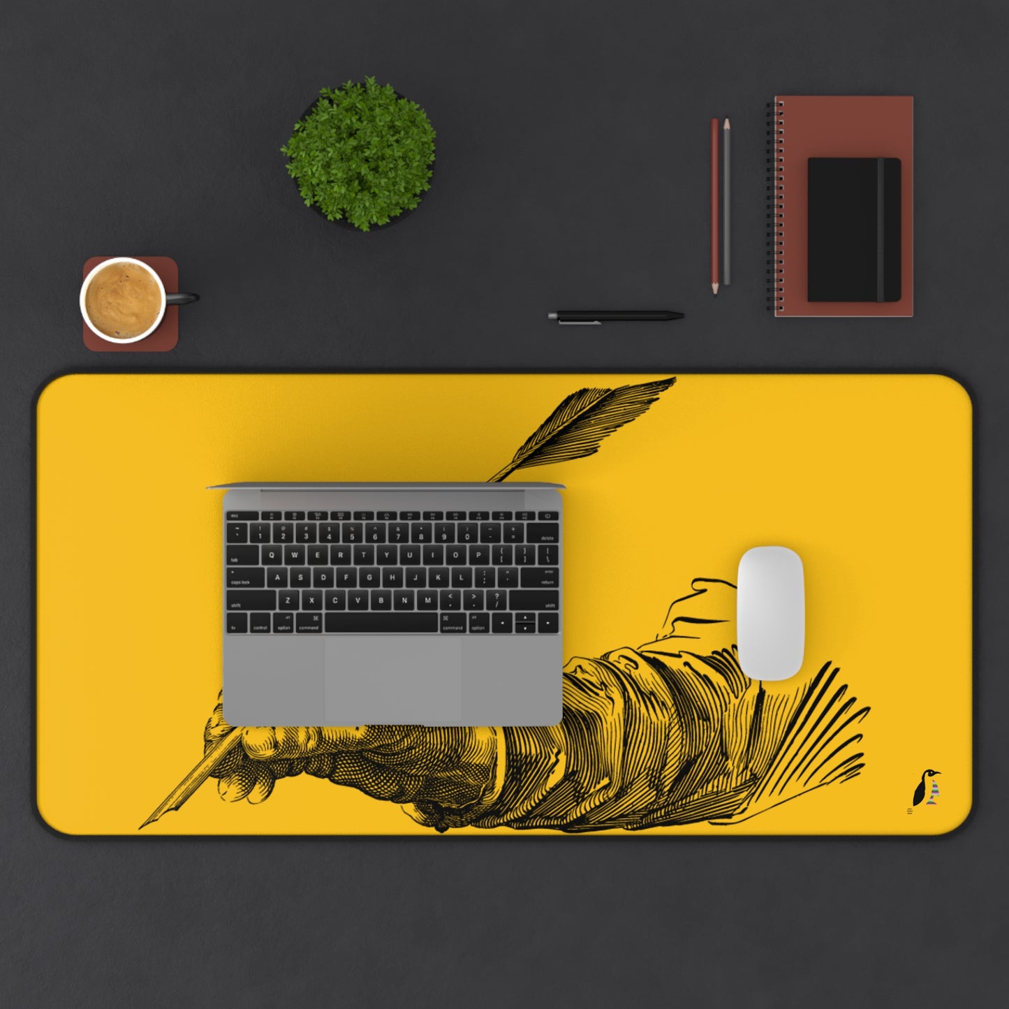 Desk Mat: Writing Yellow