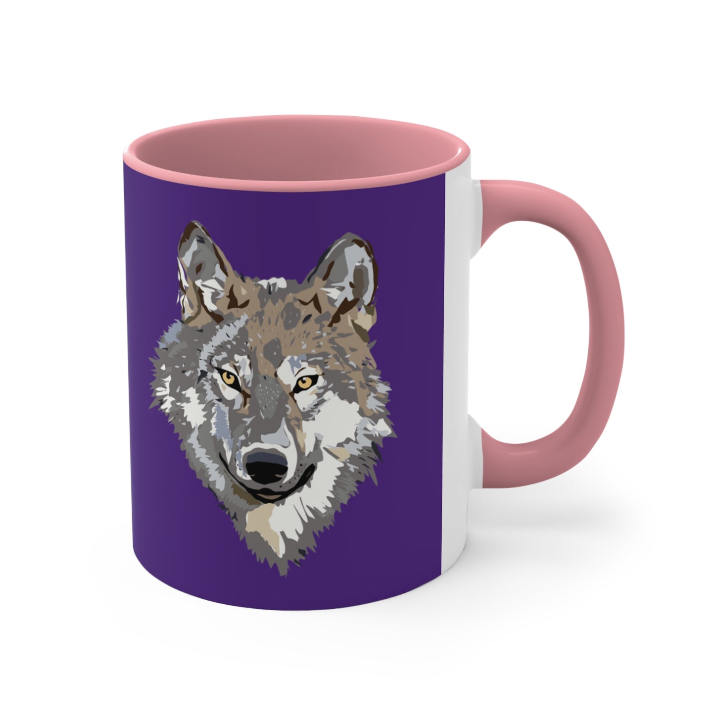 Accent Coffee Mug, 11oz: Wolves Purple