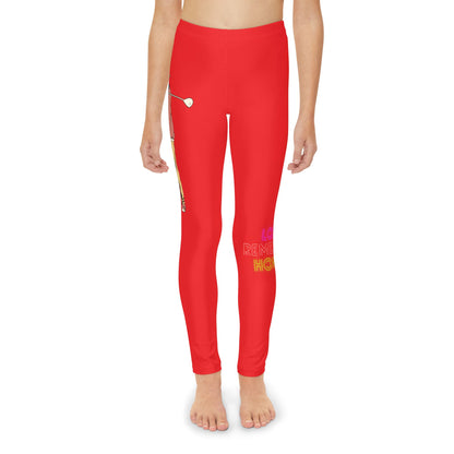 Youth Full-Length Leggings: Golf Red