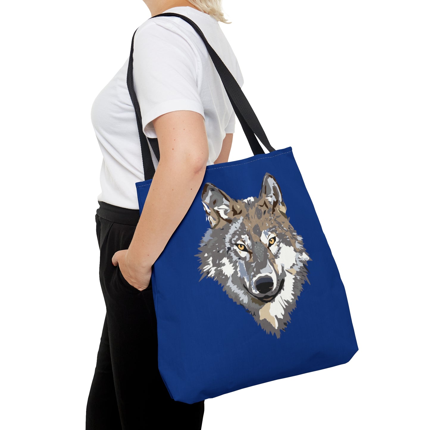 Tote Bag: Wolves Dark Blue