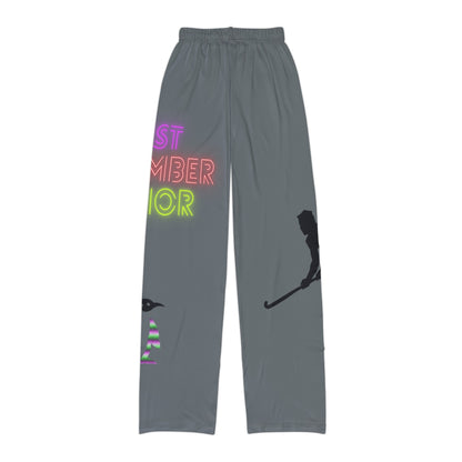 Kids Pajama Pants: Hockey Dark Grey